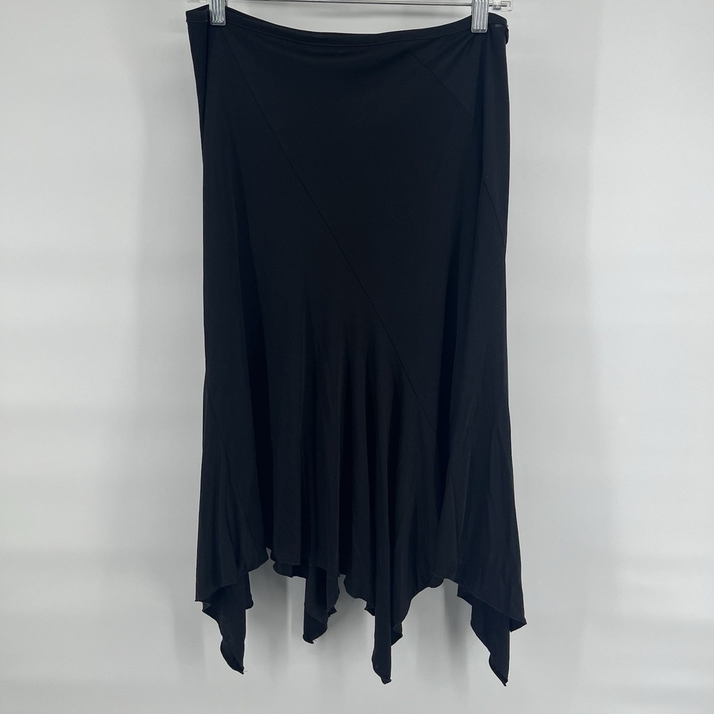 DKNY Asymmetrical Midi Skirt Medium Y2K Whimsigoth Witchy Stretch Handkerchief